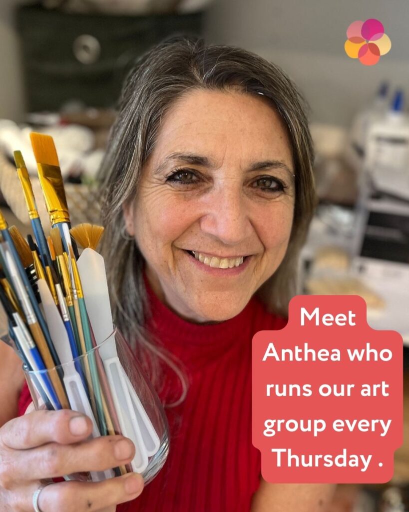 Anthea da Silva runs the Illawarra Women's Trauma Recovery Centre art group.
